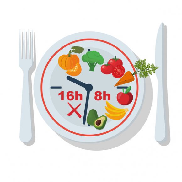 8시간 내에 식사를 마친 뒤 16시간 동안 물이나 마시는 시간제한 식사(TRE 또는 TRF 또는 TRD).