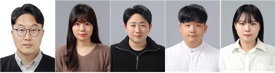 한밭대 김정현(맨 왼쪽) 지도교수와 수상학생들 *재판매 및 DB 금지