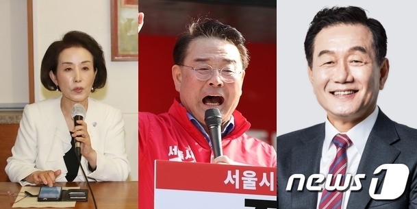 왼쪽부터 박선영·조전혁·조영달 서울시교육감 후보. © 뉴스1 DB