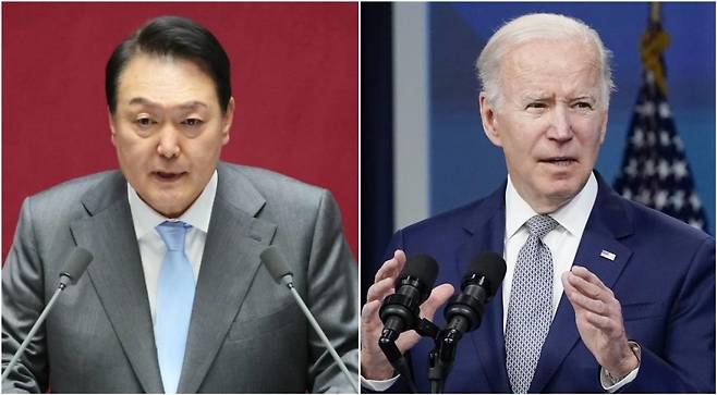 윤석열 대통령과 조 바이든 미국 대통령이 오는 21일 서울 용산 집무실에서 정상회담을 갖는다. / 사진=뉴시스