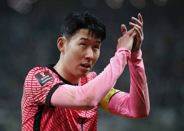 한국축구대표팀의 손흥민. 뉴시스