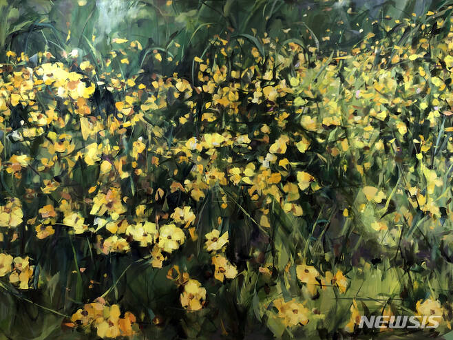 [서울=뉴시스]김현주, Yellow Wind, 2021, Oil on canvas, 194x259cm