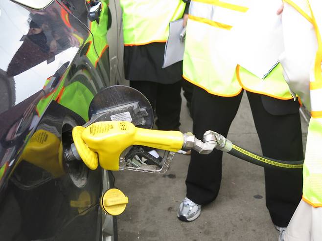 미국 시카고 인근 주유소에서 판매하는 E85 자동차 연료.