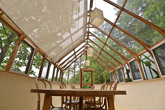 팜 카페 ‘러스틱라이프’의 유리온실. 예약하면 독점할 수 있는 공간이다.