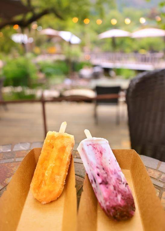 직접 기른 허브로 만든 아이스바