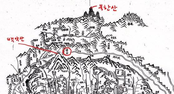 수선전도 속에 표시된 보토소.