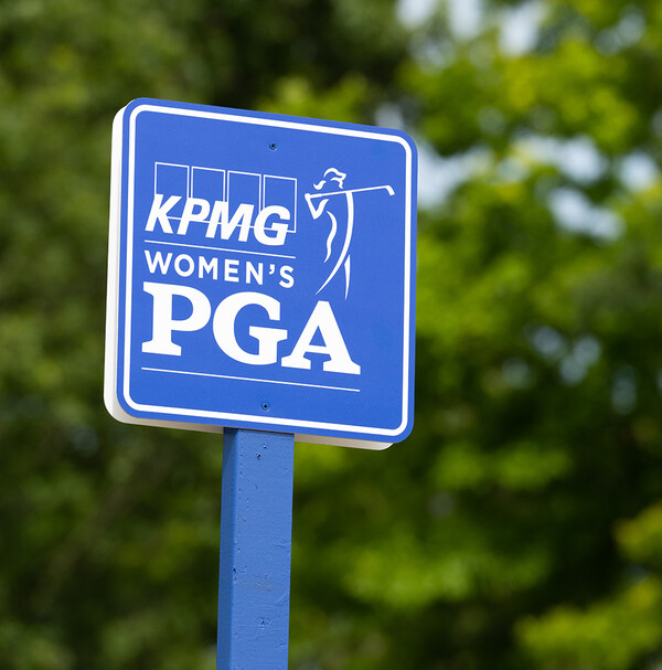 박인비, 고진영, 김세영, 박성현, 전인지, 김효주, 넬리 코다, 이민지 등이 출전하는 2022년 미국여자프로골프(LPGA) 투어 메이저 대회 KPMG 위민스 PGA챔피언십의 조형물. 사진제공=Matthew Harris_PGA of America