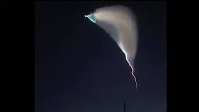 중국의 탄도탄 요격미사일 시험 발사 장면