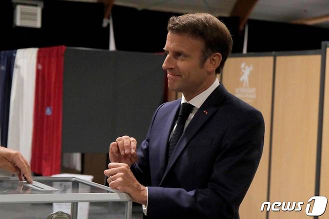 지난 4월 재선에 성공한 에마뉘엘 마크롱 프랑스 대통령이 총선에서 의회를 장악하는데 실패했다. © AFP=뉴스1 © News1 정윤영 기자