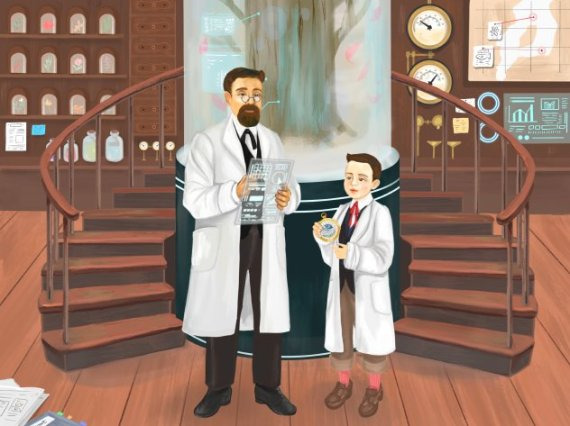 닥터그루트 유니버스 속 캐릭터인 그루트 박사(왼쪽)와 마이크