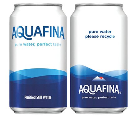 펩시의 생수 브랜드 ‘아쿠아피나’의 캔 생수. 홈페이지 캡처