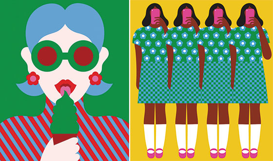 “Summer Girl” for LOTTE, 2021, Illustration on young people and technology for
Italian newspaper La Repubblica, 201