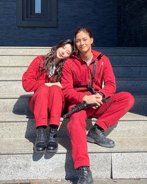 이주빈, 김지훈. 사진| 김지훈 SNS