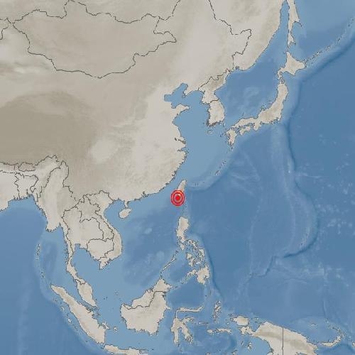 대만 카오슝 남쪽서 규모 5.3 지진 발생 [기상청 제공]