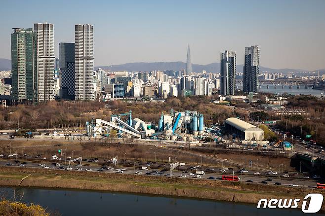 서울 성동구 성수동 삼표레미콘 성수공장 모습. /뉴스1 © News1 유승관 기자