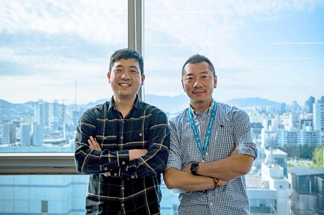 IT 스타트업 프리다그룹을 공동창업한 에이블 자오(오른쪽) 대표와 이민규 한국 대표. 프리다그룹 제공