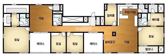 킨텍스원시티 펜트하우스 내부 평면도. /사진=네이버부동산 갈무리