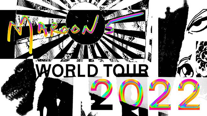 미국 유명 팝 밴드 마룬5(Maroon5)의 월드 투어 안내문. [마룬5 공식 홈페이지]