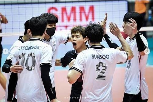 한국 남자 배구 대표팀. 아시아배구연맹 인스타그램 캡처