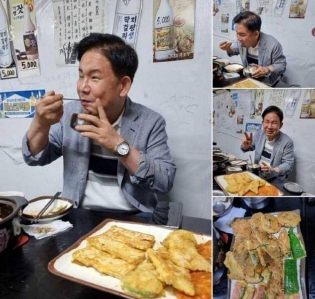 박강수 마포구청장이 지난 8일 페이스북에 “맛있는 찌개에 전까지. 꿀맛입니다”라는 맛 평가와 저녁식사를 하는 사진을 올렸다. 당시 서울 전역에서 집중호우 피해가 속출하고 있었다. 박강수 구청장 페이스북