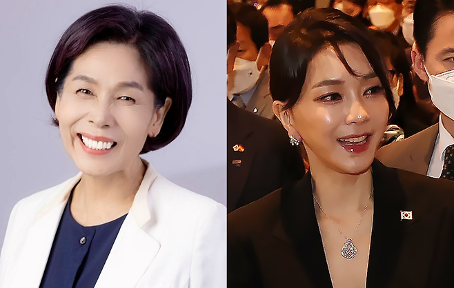 최민희 전 더불어민주당 의원, 김건희 여사 / 사진 = 최민희 전 의원 페이스북, 연합뉴스