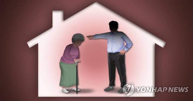 가정폭력, 친모 노인 폭행·학대(PG) [제작 이태호] 일러스트