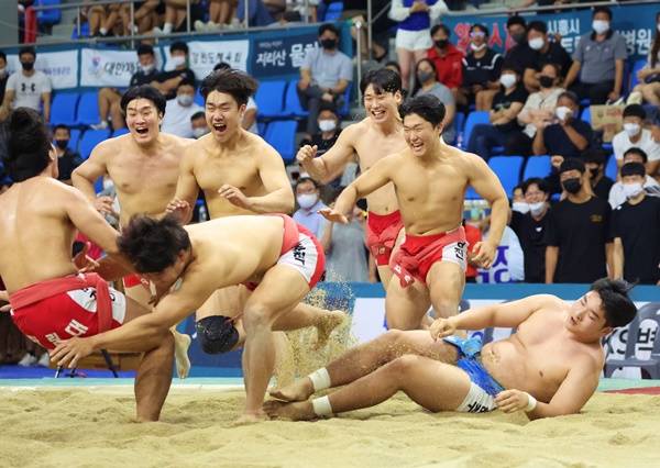 한림대 선수단 / 사진=대한씨름협회 제공