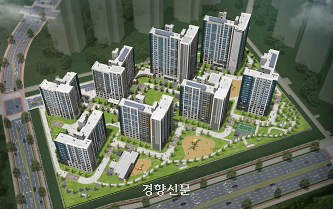 16일부터 분양되는 인천영종지구 A-33블록 아파트 단지 조감도. LH제공