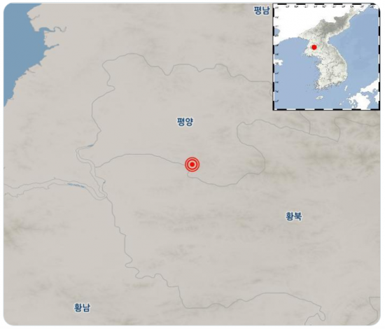기상청에 따르면 16일 오후 8시27분께 북한 황해북도 연산 서남서쪽 28km 지역에서 규모 2.4의 지진이 발생했다. (사진=기상청 홈페이지 캡쳐)