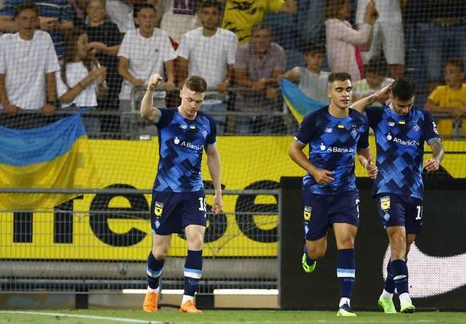 유럽축구연맹 챔피언스리그 예선을 치른 우크라이나 디나모 키이우.   로이터 연합 