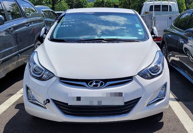 서울 강남구에 사는 양모씨(67)의 차량. 수도권에 기록적 폭우가 내린 지난 8일 이 차는 운행중 침수 피해를 입었다./사진=김도균 기자