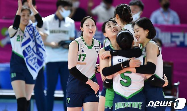 KOVO컵대회 4강에 오른 현대건설 (한국배구연맹 제공)