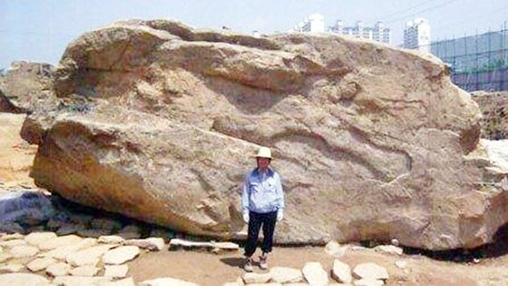 2006년 경남 김해시 구산동 택지개발 당시 발견된 지석묘 모습. 이 지석묘는 세계 최대 규모로 추정돼 왔다. [사진 김해시]