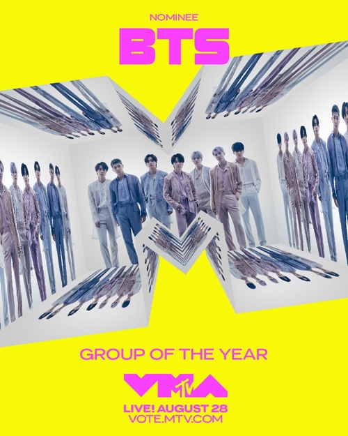 방탄소년단(BTS)이 `2022 MTV VMA`에서 총 6개 부문 후보에 올랐다.