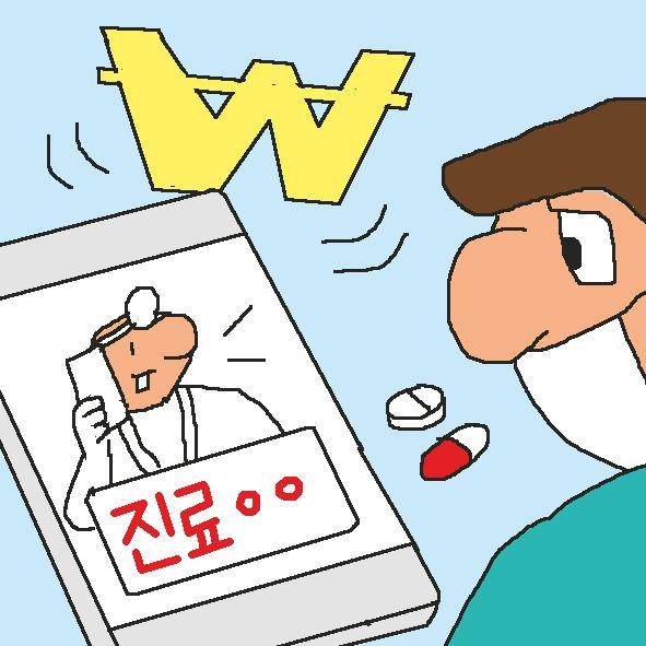 비대면 진료. 삽화=박구원 기자