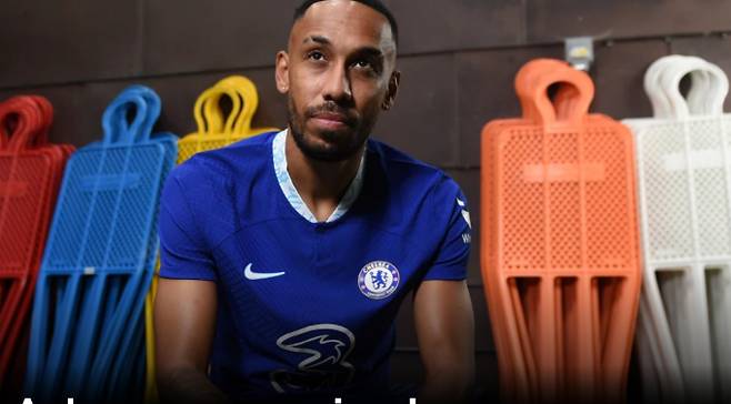 피에르 에메릭 오바메양이 첼시에 합류했다. 사진은 첼시 공식 홈페이지가 올린 첼시 유니폼을 입은 오바메양. /사진=첼시 공식 홈페이지