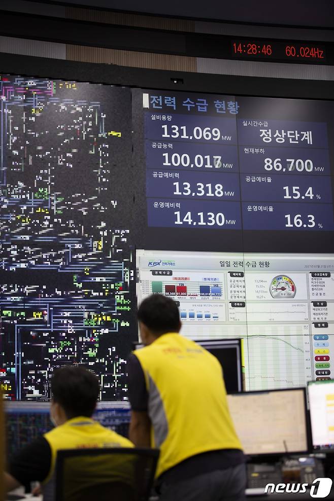 전력거래소 중앙전력관제센터./뉴스1 ⓒ News1