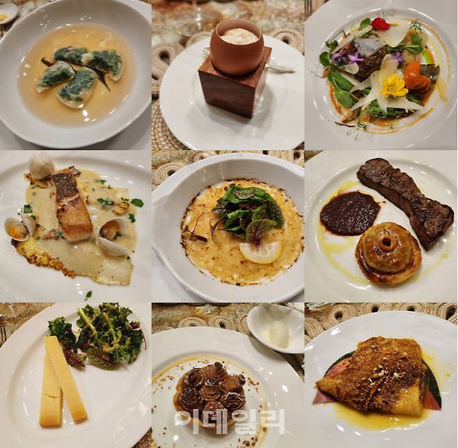 알랭 파사르 at 루이 비통 디너 코스 9개 요리. (사진=백주아 기자)