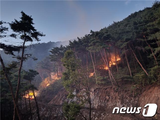 21일 오후 5시30분께 전북 남원시 야산에서 발생한 산불 (산림청 제공) /뉴스1