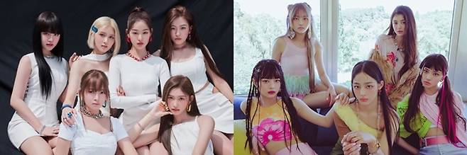 아이브, 뉴진스(왼쪽부터). 사진|스타쉽엔터테인먼트, 어도어