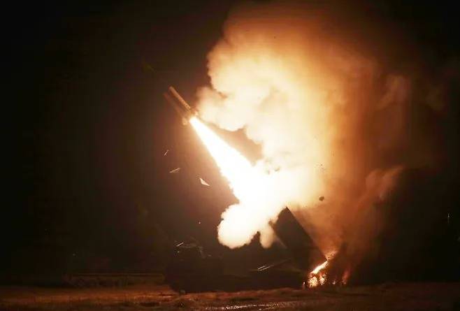 The ROK-US military fired surface-to-surface missiles into the East Sea on October 5. Courtesy of the Joint Chiefs of Staff
