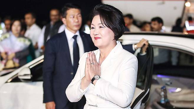 2018년 11월 인도 순방 당시 김정숙 여사. 연합뉴스