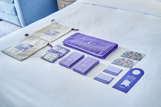 Five luxury hotels in the city, including Paradise Hotel Busan above, offered BTS-themed accommodation packages that came with exclusive merchandise for fans. [BIGHIT MUSIC]