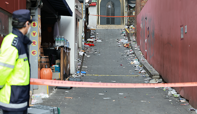 이태원 압사 참사 현장 모습. 연합뉴스