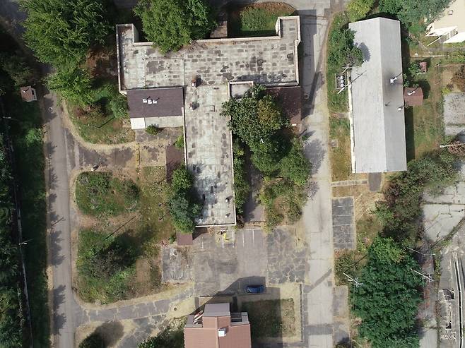 하늘에서 찍은 조병창 병원 건물. 인천시 제공