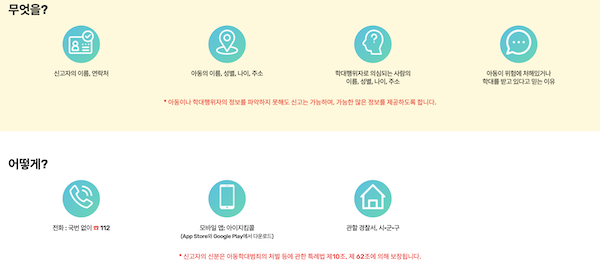 아동학대 신고 방법.(출처=아동권리보장원 공식 누리집)