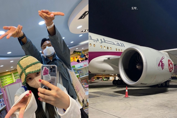 그룹 티아라 출신 소연이 남편 조유민을 응원하기 위해 카타르에 방문했다. /사진=소연 인스타그램