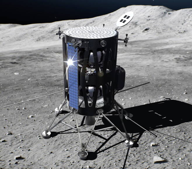 미 인튜이티브 머신스의 달 착륙선 ‘노바-시’. 나사 제공