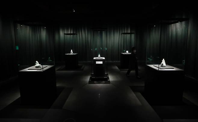 "Goryeo Bisaek: The Jade Hues of Goryeo” at the National Museum of Korea, in central Seoul (Yonhap)
