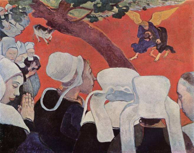 폴 고갱, 설교 뒤의 환영(천사와 씨름하는 야곱), 1888